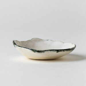Small White Bowl Dark Rim