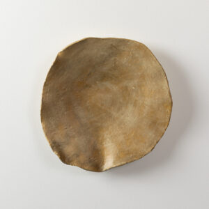 Brown large circular tray