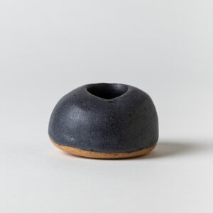 Small Black Vase Brown Bottom